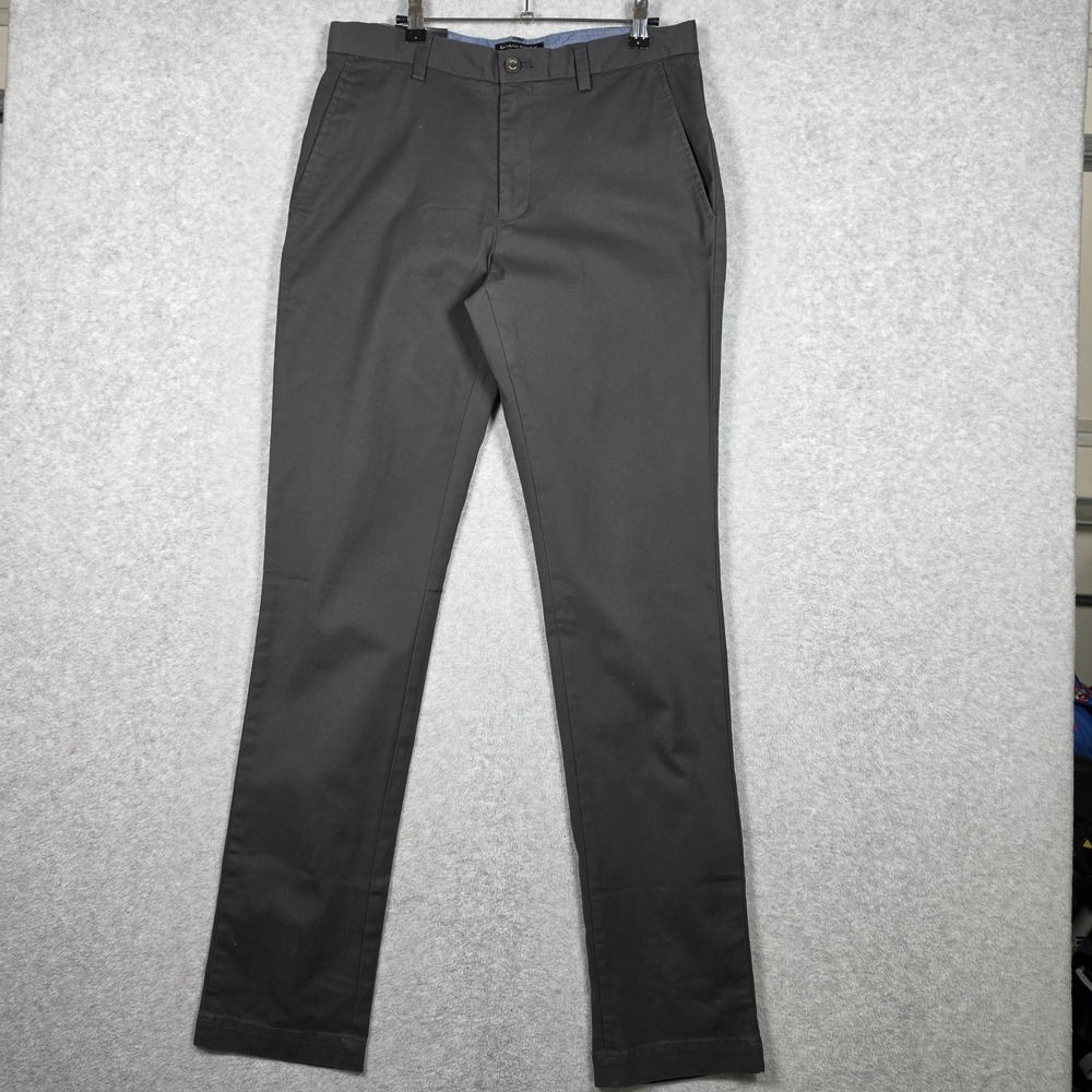Banana Republic Pants Mens Sz 32x36 Flint Gray Aiden Stretch Chino Slim Fit NEW